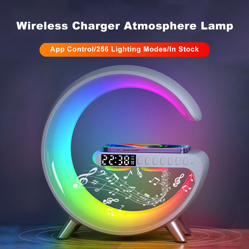 G-Shape Lamp with Speaker, Clock and Charger